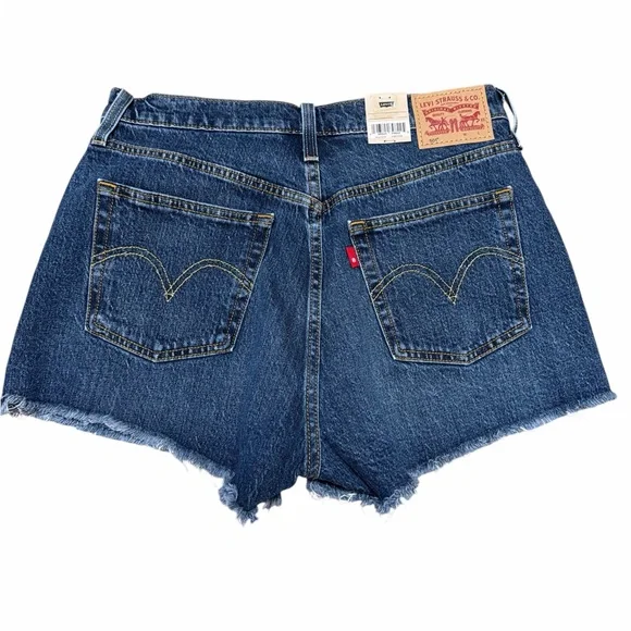 Levi’s 501 High Rise Distressed Cutoff Denim Shorts Size 29 NWT - Picture 2 of 6